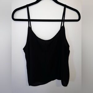 Simple sheer black top